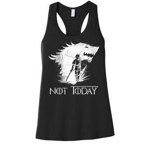 Not Today Arya Wolf Women's Racerback Tank