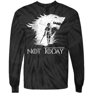 Not Today Arya Wolf Tie-Dye Long Sleeve Shirt