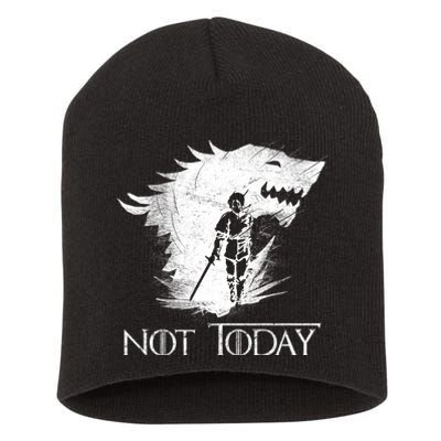 Not Today Arya Wolf Short Acrylic Beanie