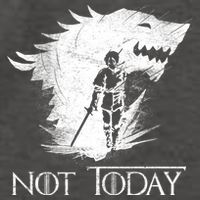 Not Today Arya Wolf Vector Backpack