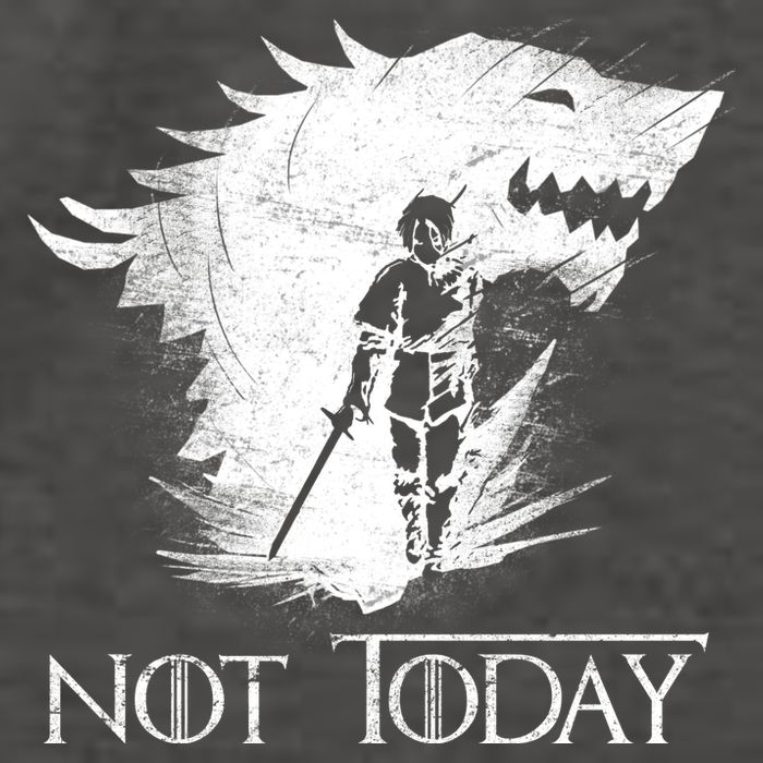 Not Today Arya Wolf Vector Backpack