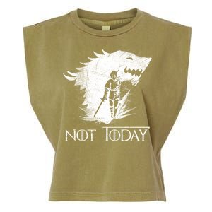 Not Today Arya Wolf Garment-Dyed Women's Muscle Tee