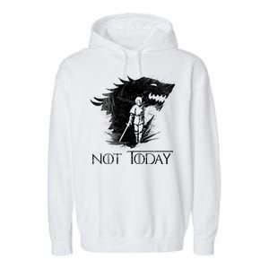 Not Today Arya Wolf Garment-Dyed Fleece Hoodie