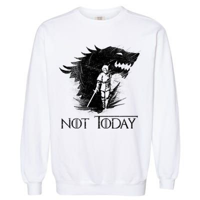 Not Today Arya Wolf Garment-Dyed Sweatshirt