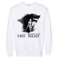 Not Today Arya Wolf Garment-Dyed Sweatshirt