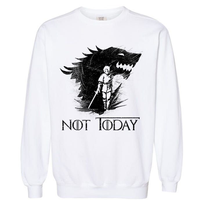 Not Today Arya Wolf Garment-Dyed Sweatshirt