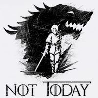 Not Today Arya Wolf Garment-Dyed Sweatshirt