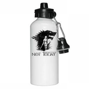 Not Today Arya Wolf Aluminum Water Bottle