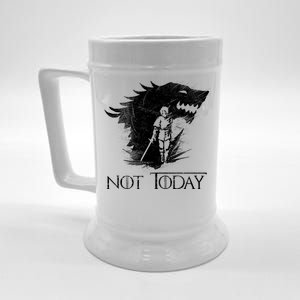 Not Today Arya Wolf Beer Stein