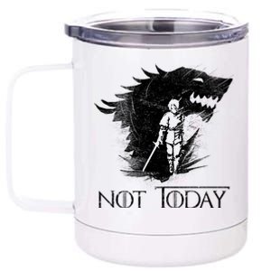 Not Today Arya Wolf 12 oz Stainless Steel Tumbler Cup