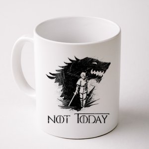 Not Today Arya Wolf Coffee Mug