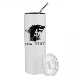 Not Today Arya Wolf Stainless Steel Tumbler