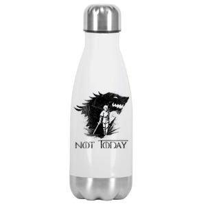 Not Today Arya Wolf Stainless Steel Insulated Water Bottle