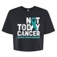 Not Today Cancer Cervical Cancer Awareness Bella+Canvas Jersey Crop Tee