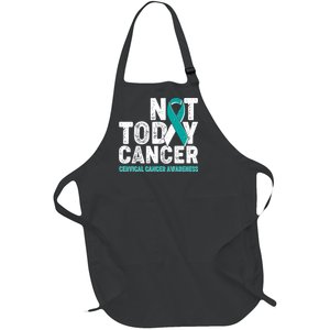 Not Today Cancer Cervical Cancer Awareness Full-Length Apron With Pockets