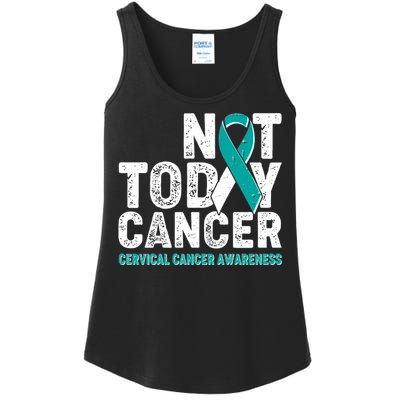 Not Today Cancer Cervical Cancer Awareness Ladies Essential Tank