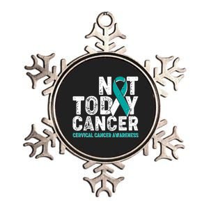 Not Today Cancer Cervical Cancer Awareness Metallic Star Ornament