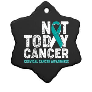 Not Today Cancer Cervical Cancer Awareness Ceramic Star Ornament