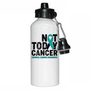 Not Today Cancer Cervical Cancer Awareness Aluminum Water Bottle