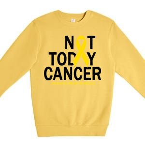 Not Today Cancer Childhood Awareness Premium Crewneck Sweatshirt