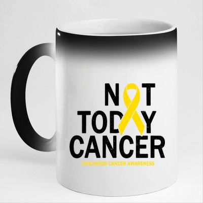 Not Today Cancer Childhood Awareness 11oz Black Color Changing Mug