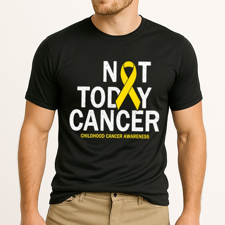 Not Today Cancer Childhood Awareness Cooling Performance Crew T-Shirt