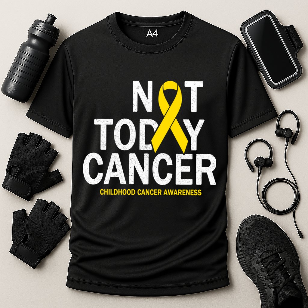 Not Today Cancer Childhood Awareness Cooling Performance Crew T-Shirt