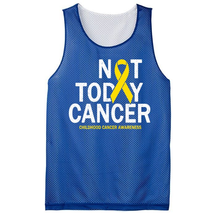 Not Today Cancer Childhood Awareness Mesh Reversible Basketball Jersey Tank