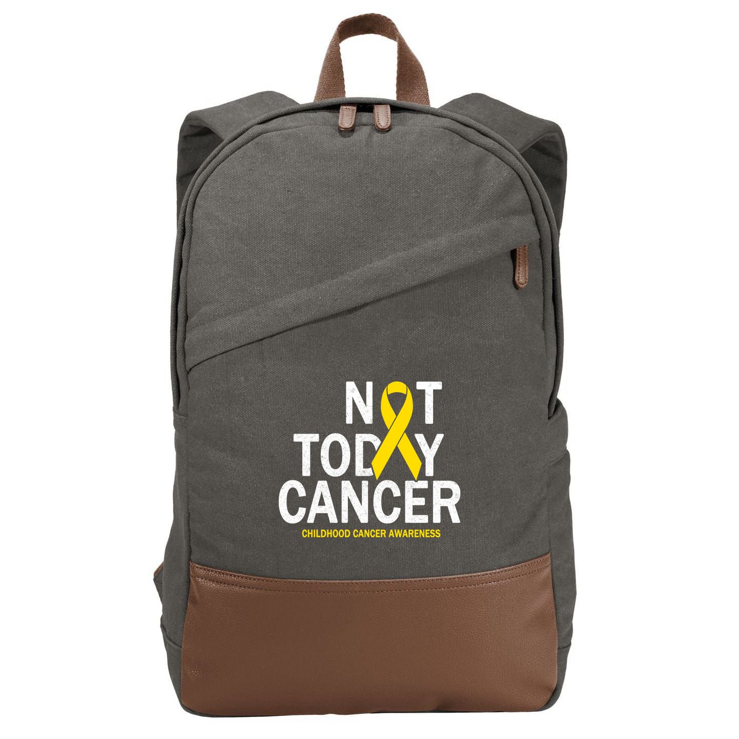Not Today Cancer Childhood Awareness Cotton Canvas Backpack