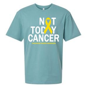 Not Today Cancer Childhood Awareness Sueded Cloud Jersey T-Shirt