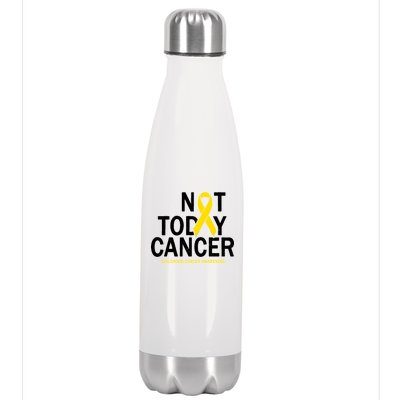 Not Today Cancer Childhood Awareness Stainless Steel Insulated Water Bottle