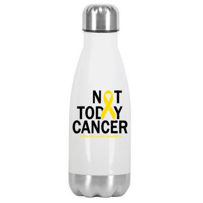 Not Today Cancer Childhood Awareness Stainless Steel Insulated Water Bottle