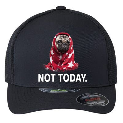 Not Today Funny Pug Flexfit Unipanel Trucker Cap