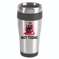 Not Today Funny Pug 16oz Travel Tumbler