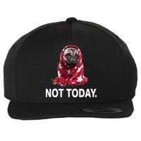 Not Today Funny Pug Wool Snapback Cap