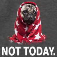 Not Today Funny Pug Vector Backpack