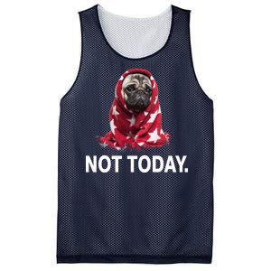 Not Today Funny Pug Mesh Reversible Basketball Jersey Tank