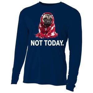 Not Today Funny Pug Cooling Performance Long Sleeve Crew