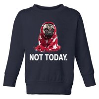 Not Today Funny Pug Toddler Sweatshirt