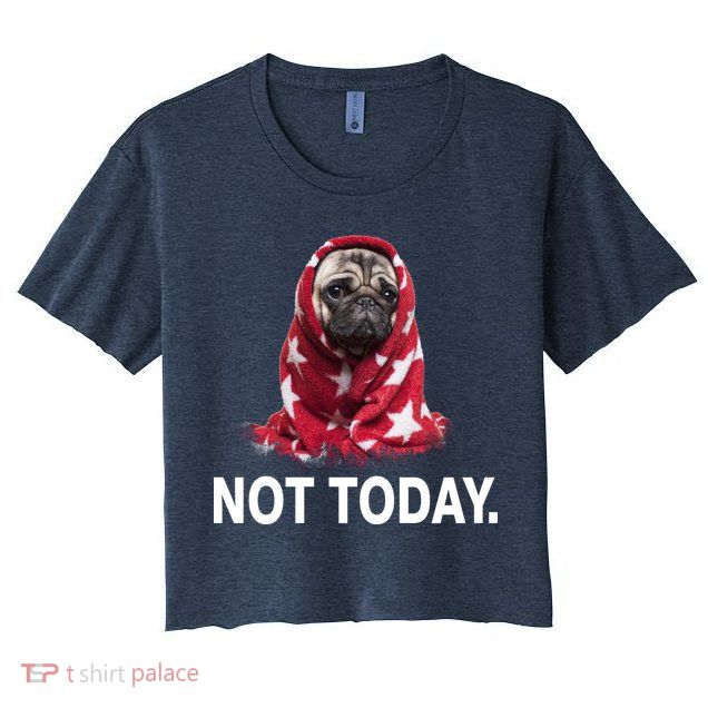Not Today Funny Pug Crop Top