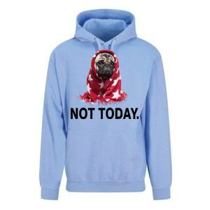 Not Today Funny Pug Unisex Surf Hoodie