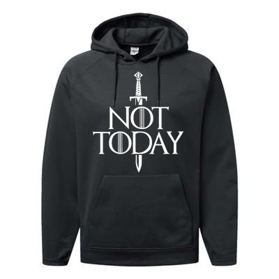  Not Today God Of Death Performance Fleece Hoodie