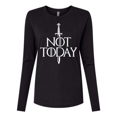  Not Today God Of Death Womens Cotton Relaxed Long Sleeve T-Shirt