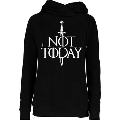  Not Today God Of Death Womens Funnel Neck Pullover Hood