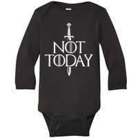  Not Today God Of Death Baby Long Sleeve Bodysuit