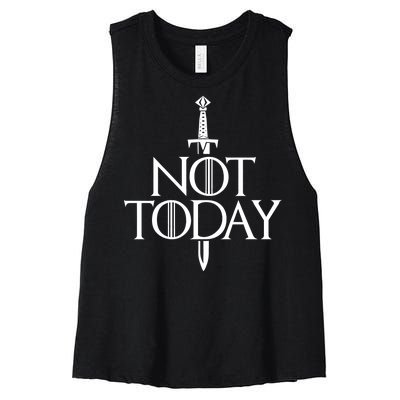  Not Today God Of Death Women's Racerback Cropped Tank