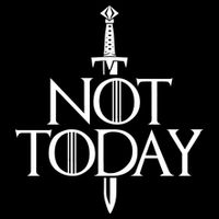  Not Today God Of Death Women's Knotted Racerback Tank