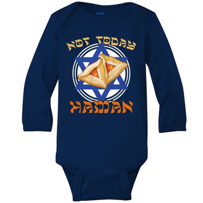 Not Today Haman  Baby Long Sleeve Bodysuit