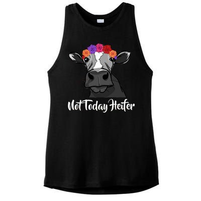 Not Today Heifer Ladies PosiCharge Tri-Blend Wicking Tank