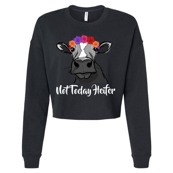 Not Today Heifer Cropped Pullover Crew